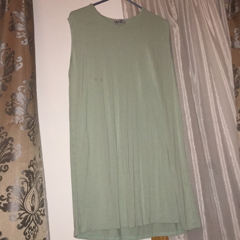 Sleeveless baby blue dress